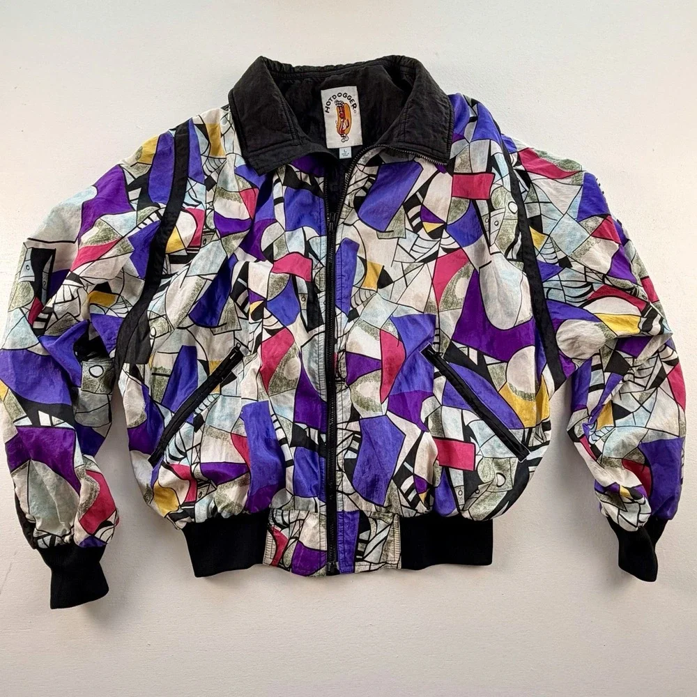 Vintage‎ Color block Windbreaker Hotdogger , Size Large, 80's 90's Retro Y2K,